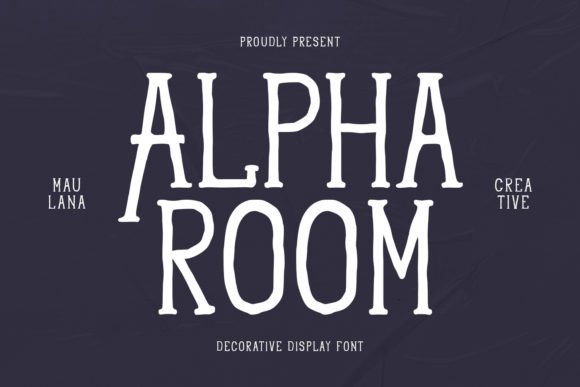 Alpha Room Display Font for Handmade Creators