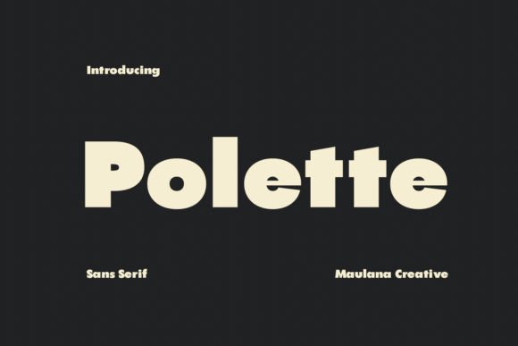 Polette: A Friendly, Bold Sans Serif Font for Small Business Branding