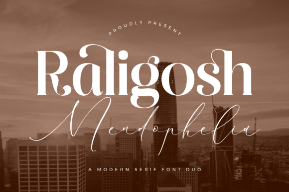 Raligosh Mendophelia: A Serif & Script Font Duo for Thoughtful Design
