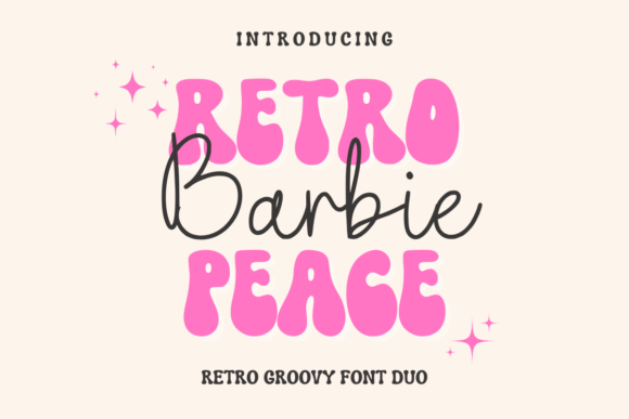Retro Barbie Peace: A Playful Display Font for Handmade Charm