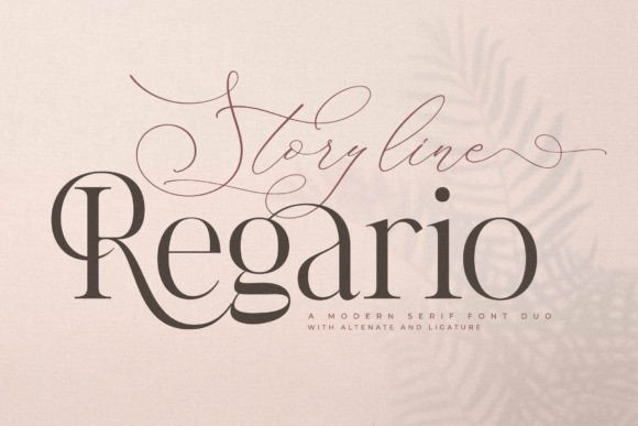Storyline Regario: A Serif & Script Font Duo for Handmade Brands