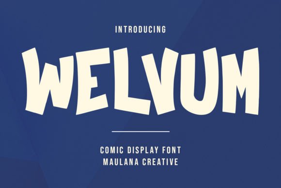 Welvum: A Playful, Multilingual Comic Display Font for Digital Brands